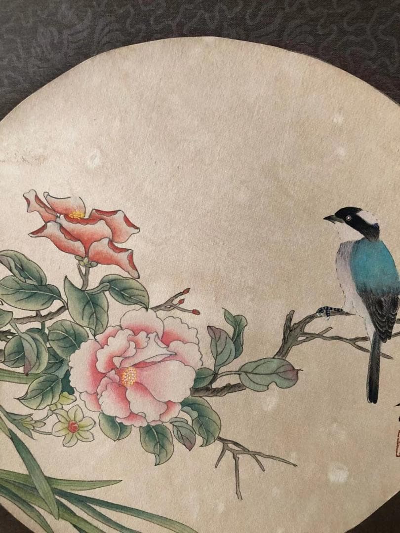 中国美術・純手描き花鳥画掛軸・国画・張大千印款・宣紙・賞物・肉筆・書道品・茶道具