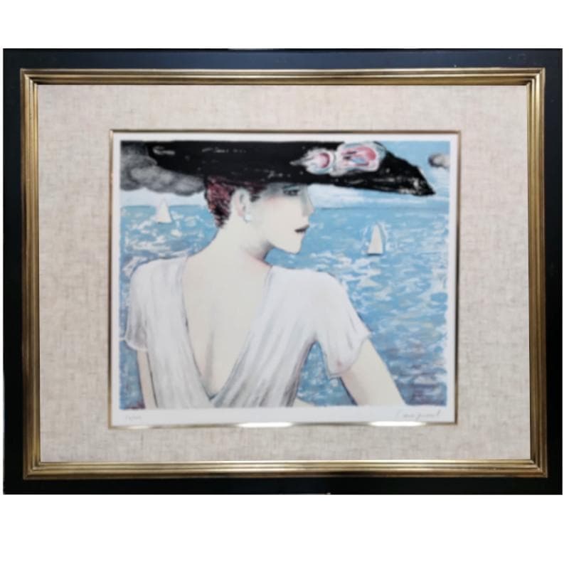 ☆カシニョール☆「黒い帽子のプロフィール」リトグラフ　MO判　54/200