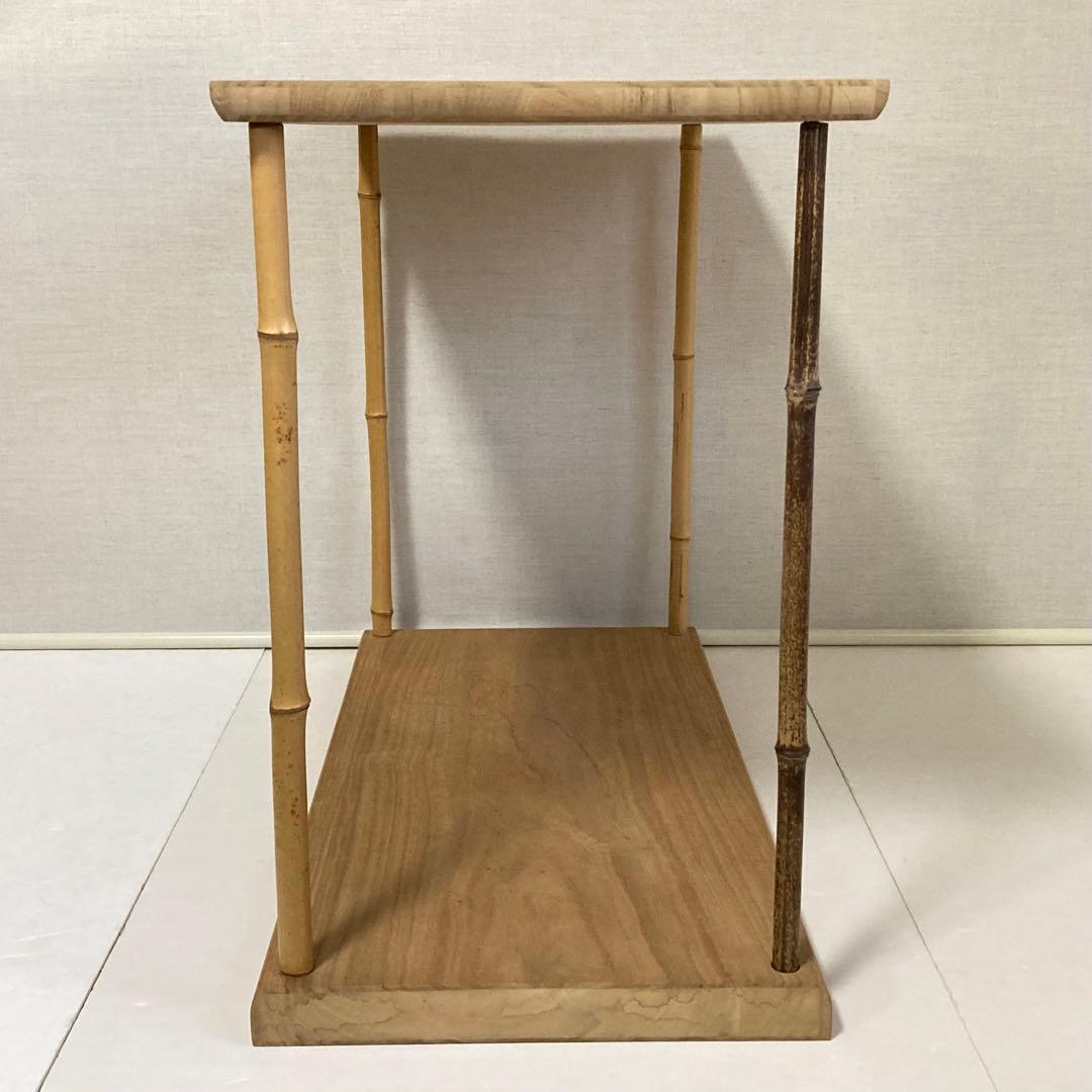 竹台子 行台子 東斉作 利休好 飾り棚 台 木製 組立式 和風 茶道具 レトロ