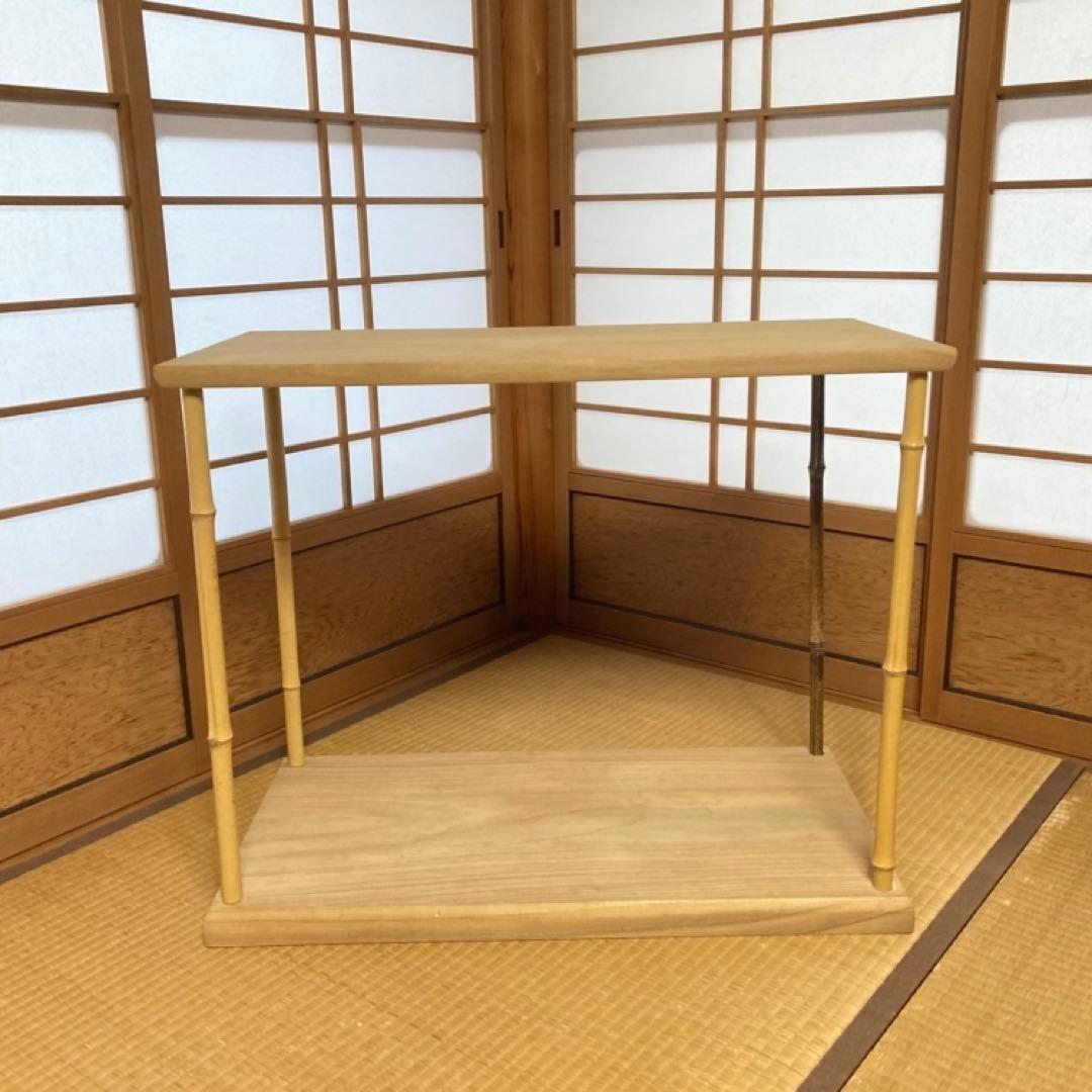 竹台子 行台子 東斉作 利休好 飾り棚 台 木製 組立式 和風 茶道具 レトロ