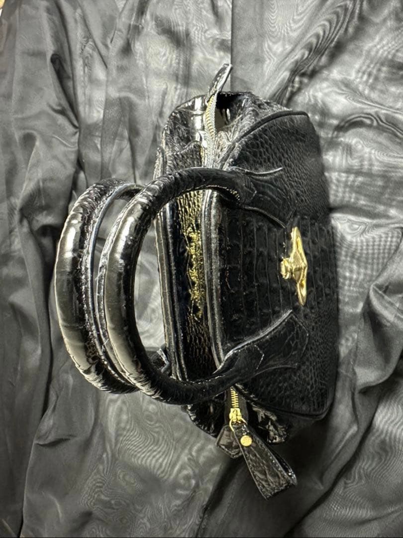 こ*は様 ヴィヴィアンウエストウッド　ハンドバッグ　クロコ型押し オーブ