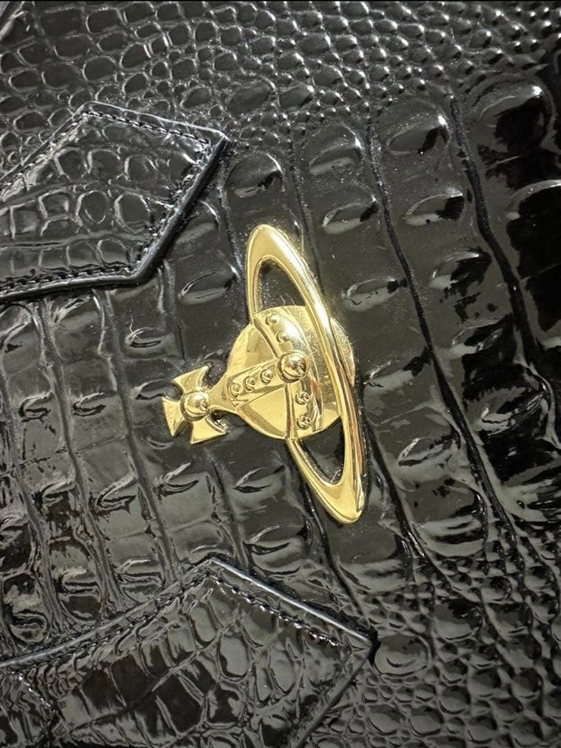 こ*は様 ヴィヴィアンウエストウッド　ハンドバッグ　クロコ型押し オーブ