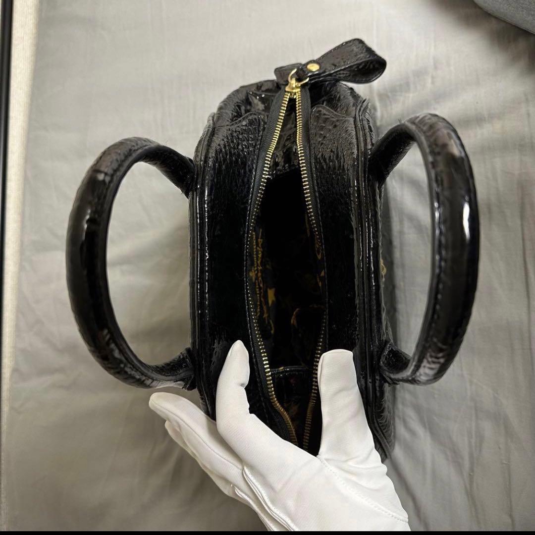 こ*は様 ヴィヴィアンウエストウッド　ハンドバッグ　クロコ型押し オーブ