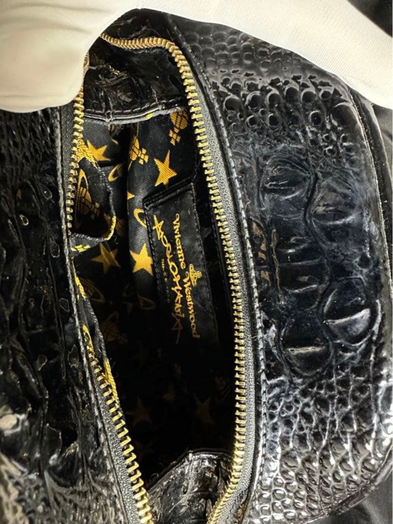 こ*は様 ヴィヴィアンウエストウッド　ハンドバッグ　クロコ型押し オーブ