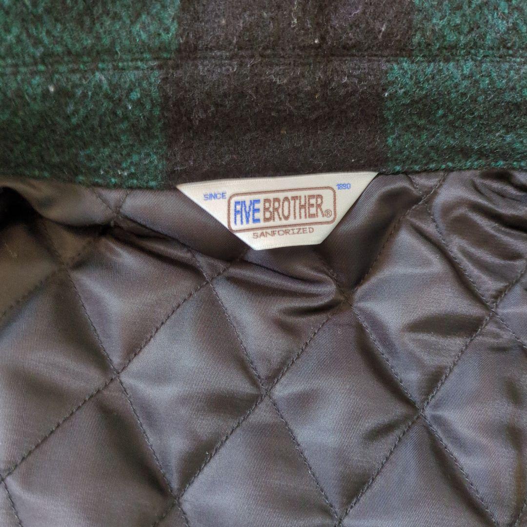 FIVE BROTHER ブロックチェック CPOジャケット キルティング M