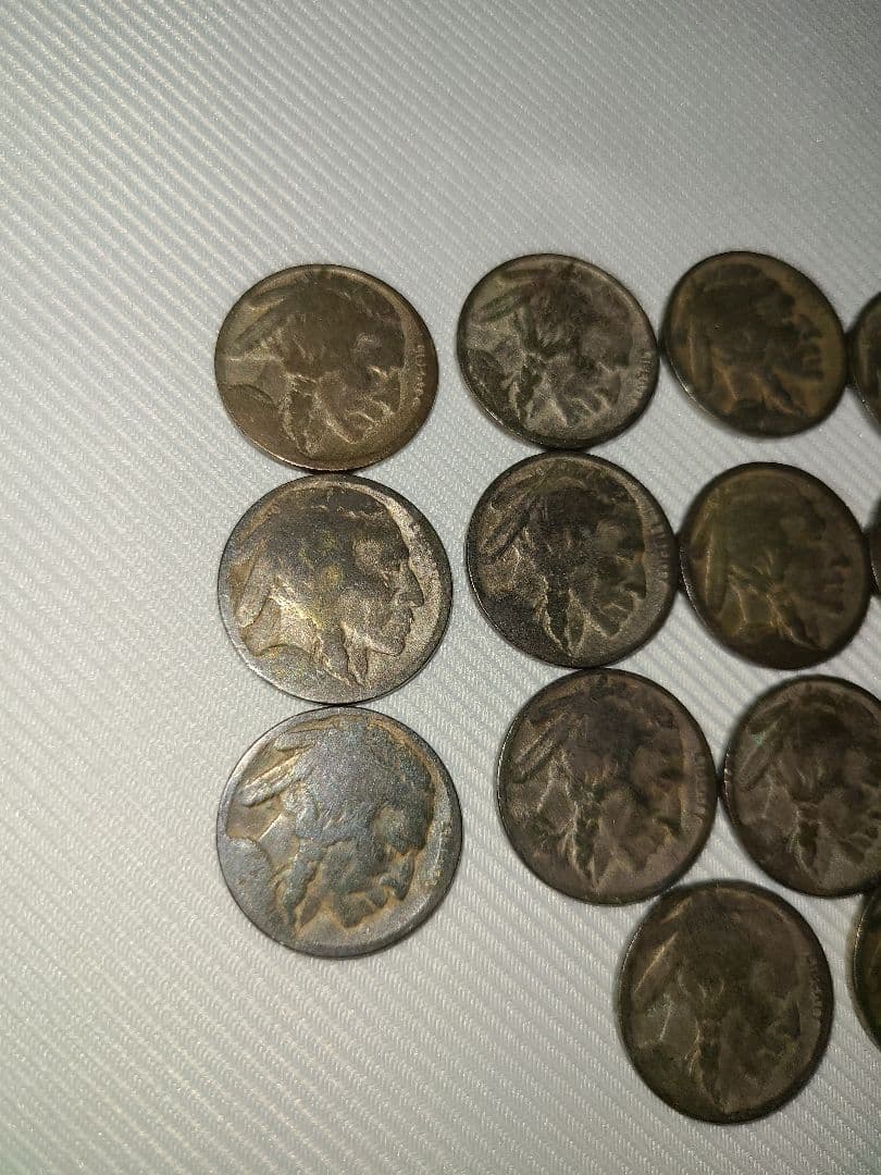 特年　アメリカ　1910年代~　バッファローニッケル　5セント　硬貨　