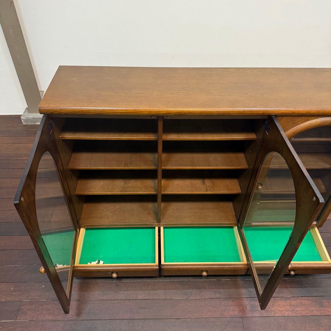 H111K1 木製 サイドボード キャビネット 飾り棚