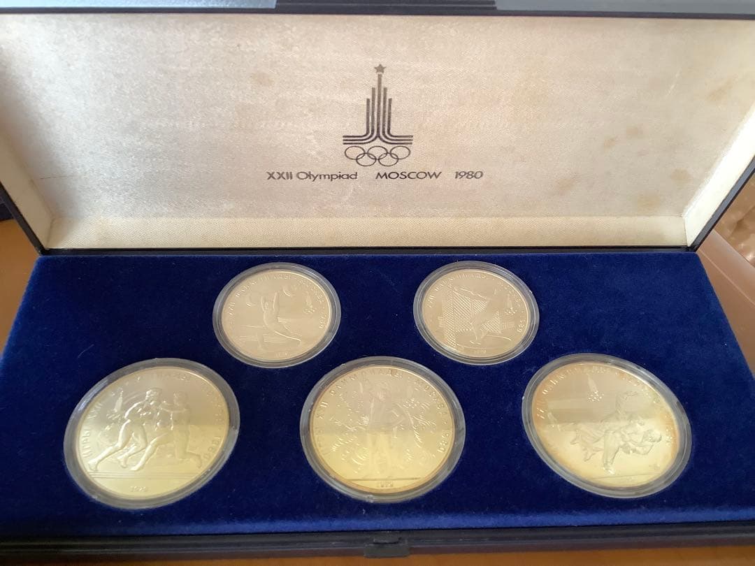 モスクワオリンピック記念硬貨　全種類　銀貨　5箱セット