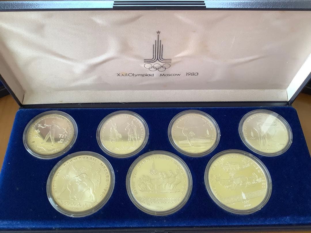 モスクワオリンピック記念硬貨　全種類　銀貨　5箱セット