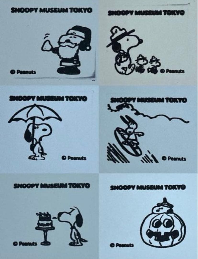 SNOOPY MUSEUM OSMO スタンプ スヌーピー 6点セット