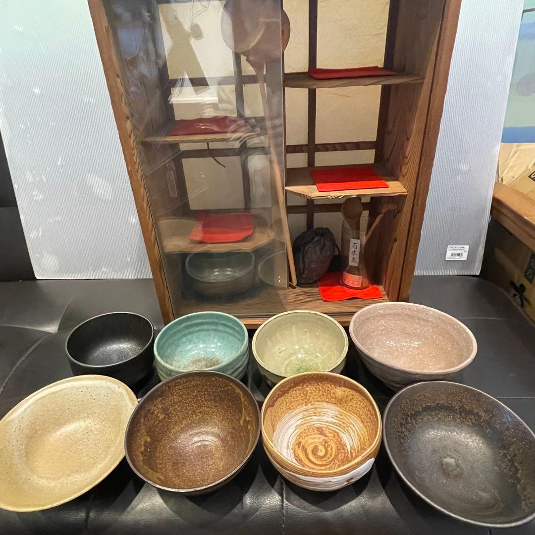 茶道　茶碗セット 陶器 茶道具　平茶碗　夏茶碗　筒茶碗　冬茶碗　織部