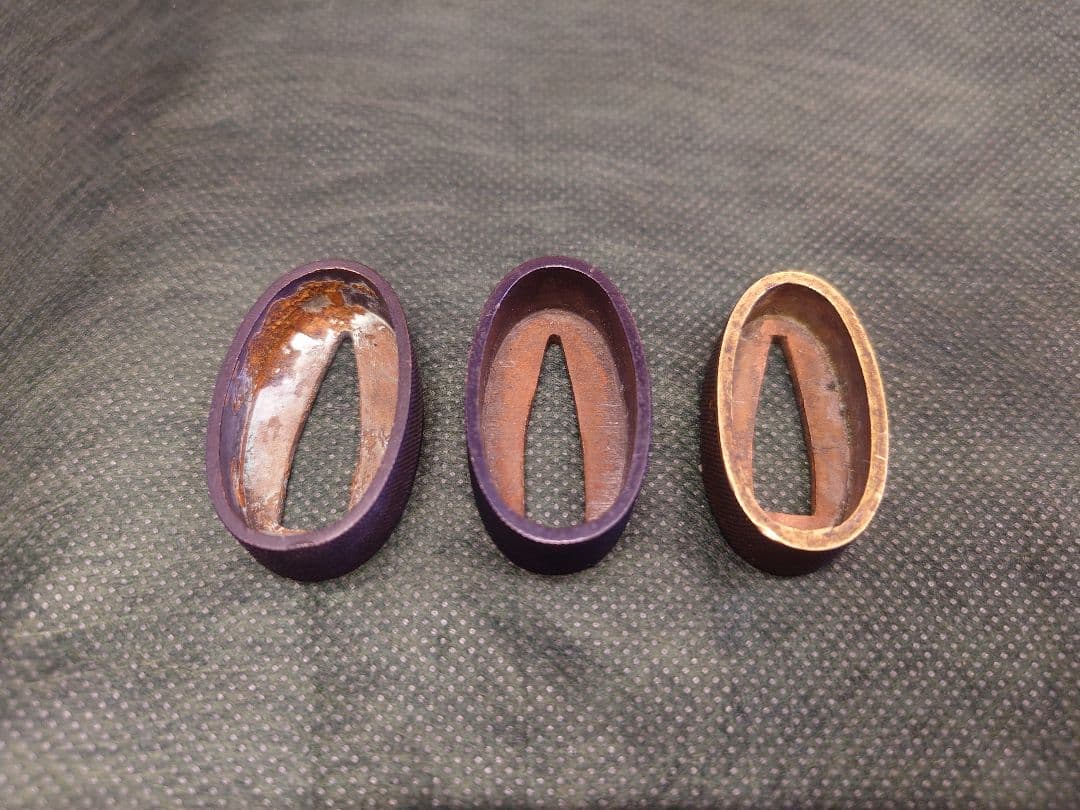 縁、魚子地縁、3点