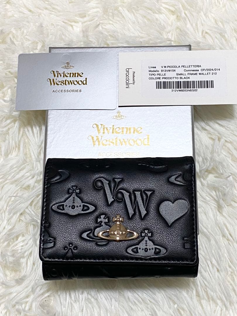 Vivienne Westwood 三つ折り財布 マット 黒