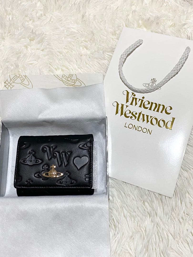 Vivienne Westwood 三つ折り財布 マット 黒