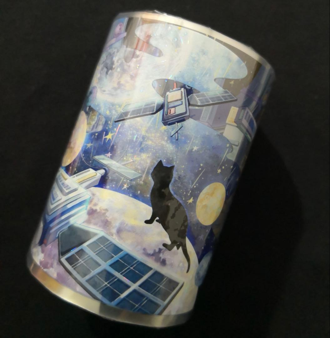 【8768】海外　マステ　3/5/巻売り　貝殻光　マスキングテープ宇宙　猫　景色
