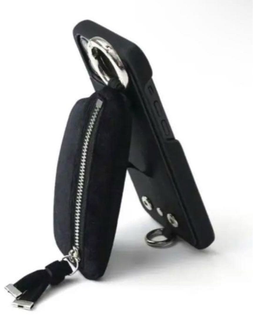 Ajew エジューiphone15proケース 15pro ベロア ブラック