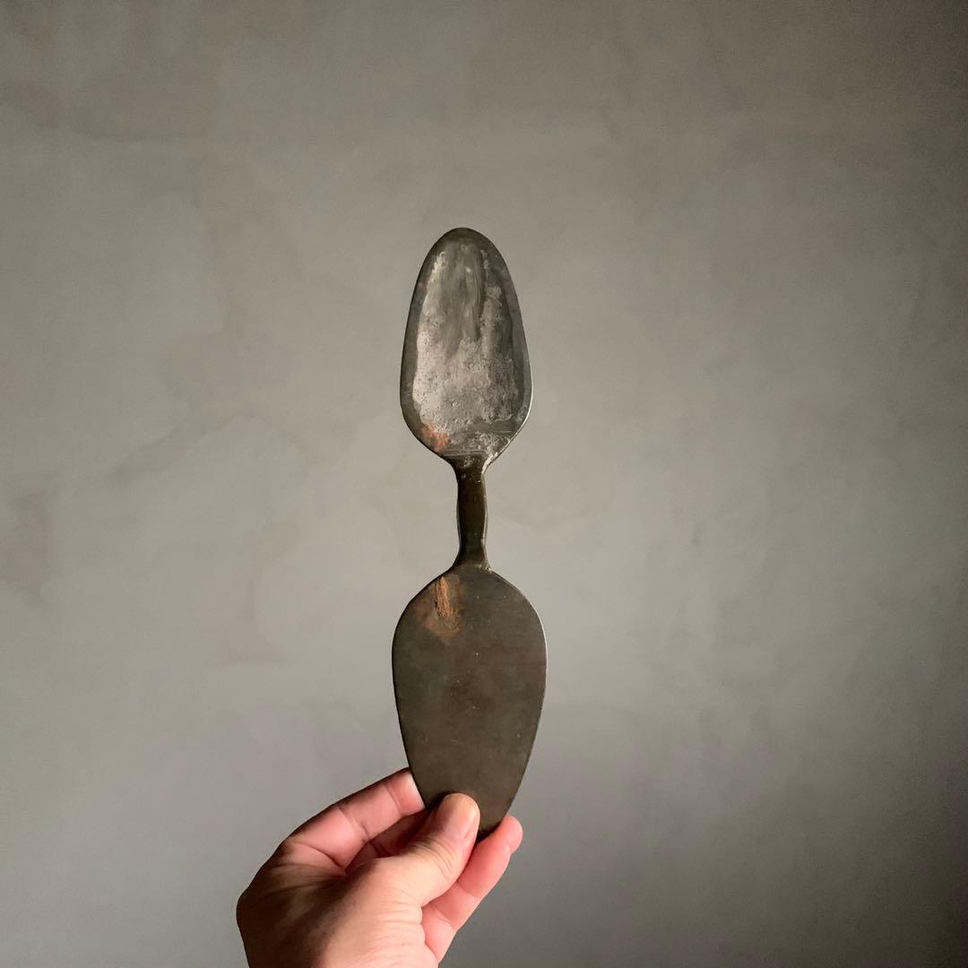 古い 道具 真鍮製 コテ 古道具 アンティーク オブジェ