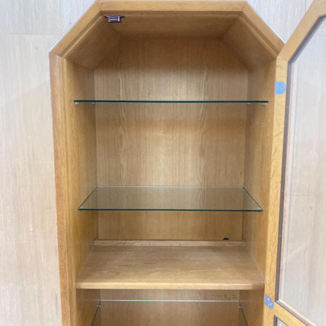 【オールドカリモク】ヴィンテージ　飾り棚　コレクションケース　キャビネット