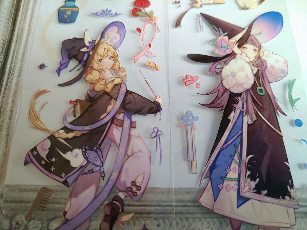 のこり２☆再販J23＃雅韵巫女(PET)Shine切売り海外人物マステ魔女女の子