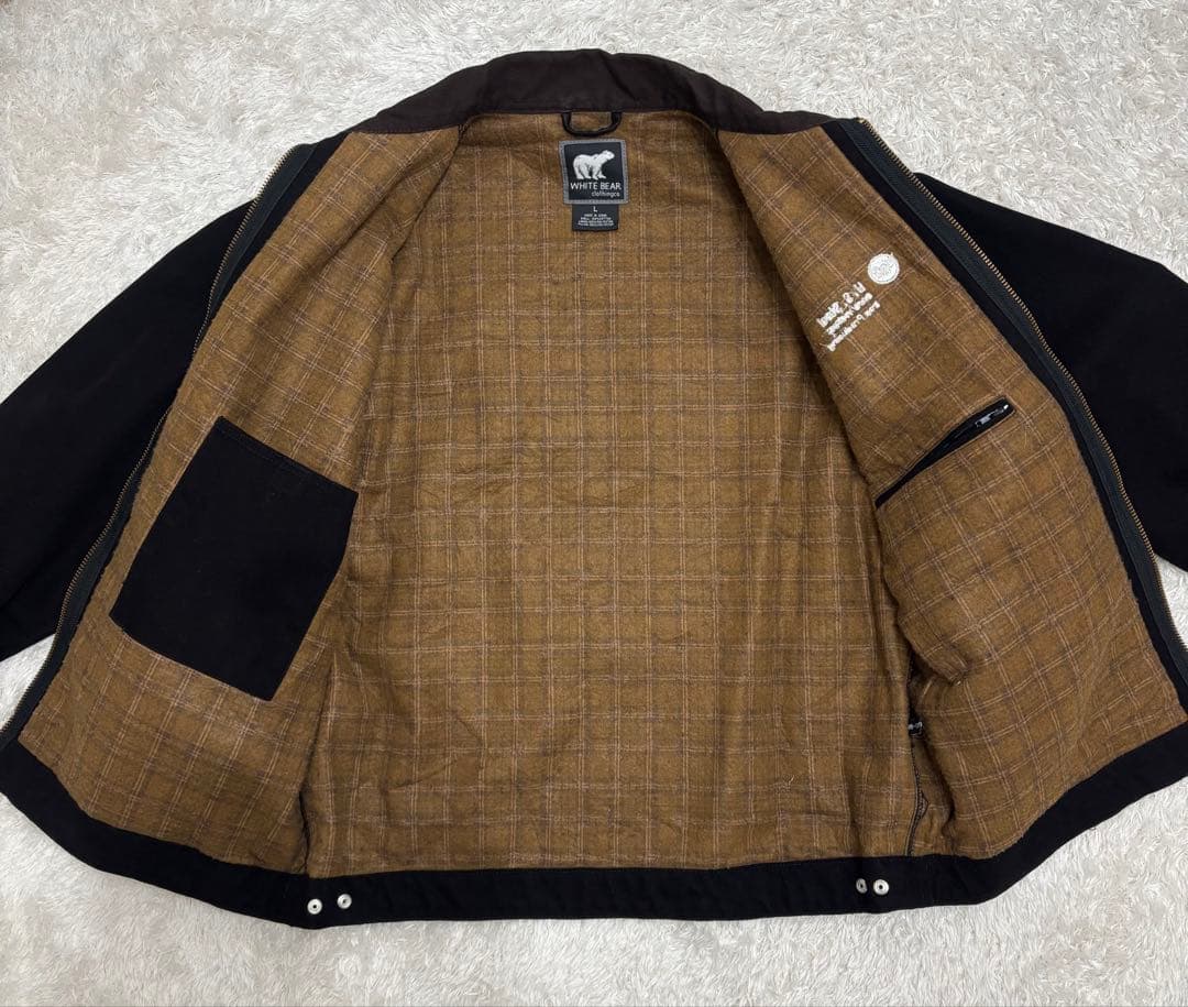 【超美品】デトロイトジャケット ダックワークジャケット ブラック Lサイズ