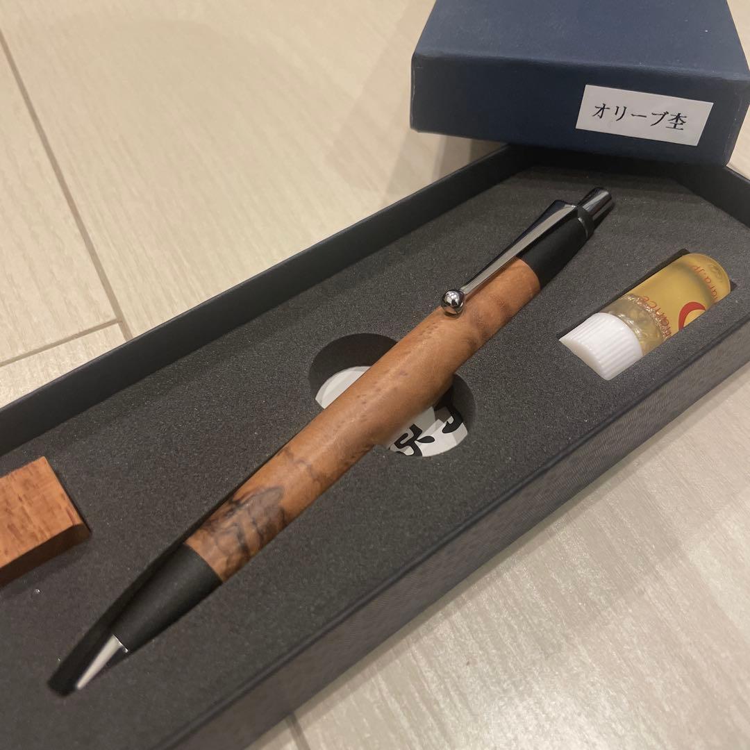 旧型 野原工芸 オリーブ杢 スタンダードボールペン