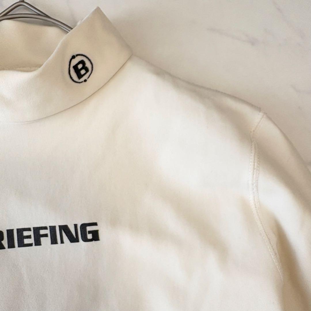 【最終価格】BRIEFING モックネック 裏起毛 ホワイト ゴルフレディース