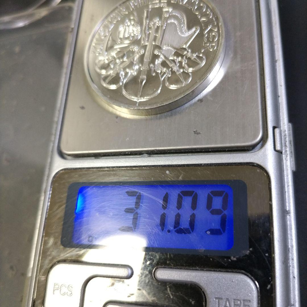 純銀　オーストリア 音楽銀貨 1オンス 1.50ユーロ キズあり