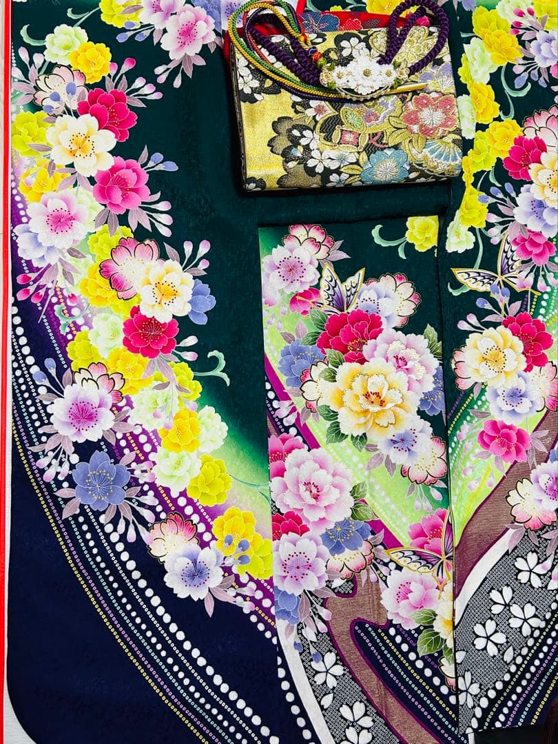 新品　呉服店398,000円刺繍付きお振袖 完全25点フルセット　トールサイズ