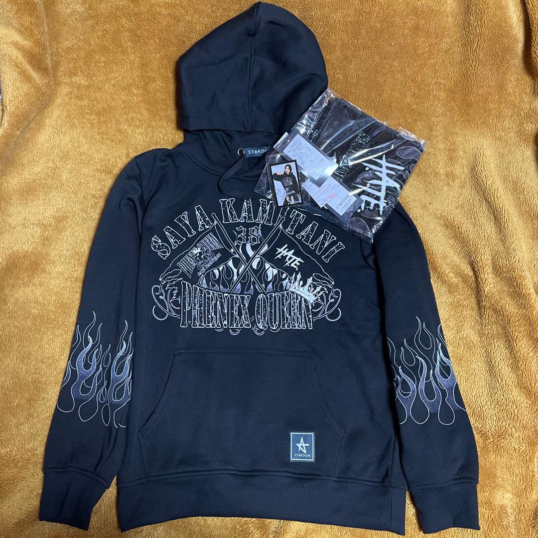 L　スターダム　上谷沙弥　プルパーカ　タオル・ステッカー付　パーカー、他LL