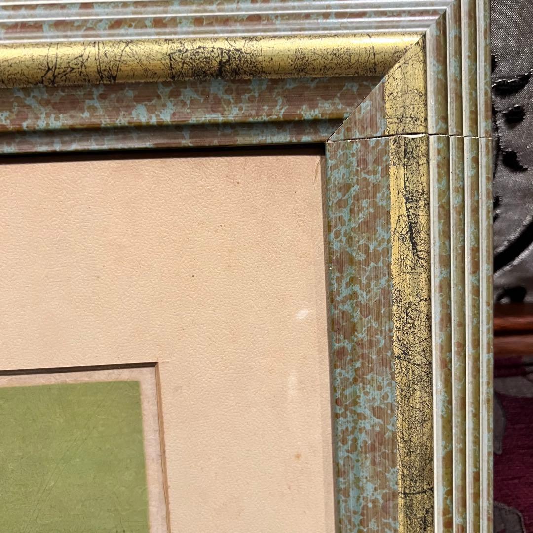 日本画　川本末雄「松と流れ」真作 リトグラフ エディッション84/150