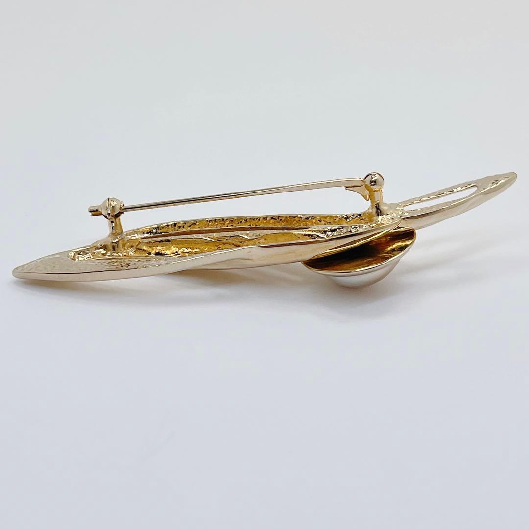 極美品✨田崎真珠　TASAKI タサキ マベパール　ピンブローチ コサージュ