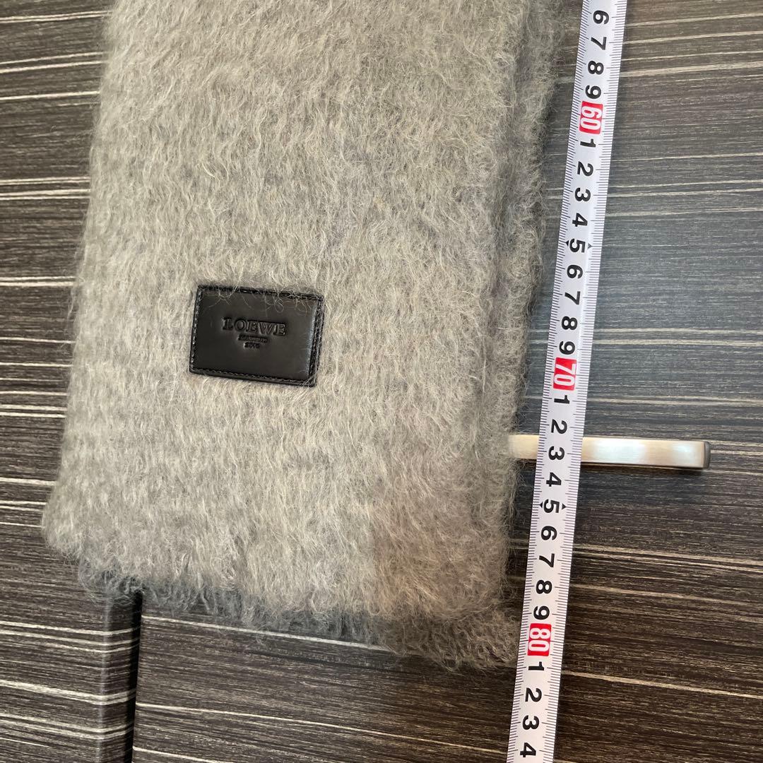 LOEWE ロエベ マフラー モヘヤ ウール グレージュ