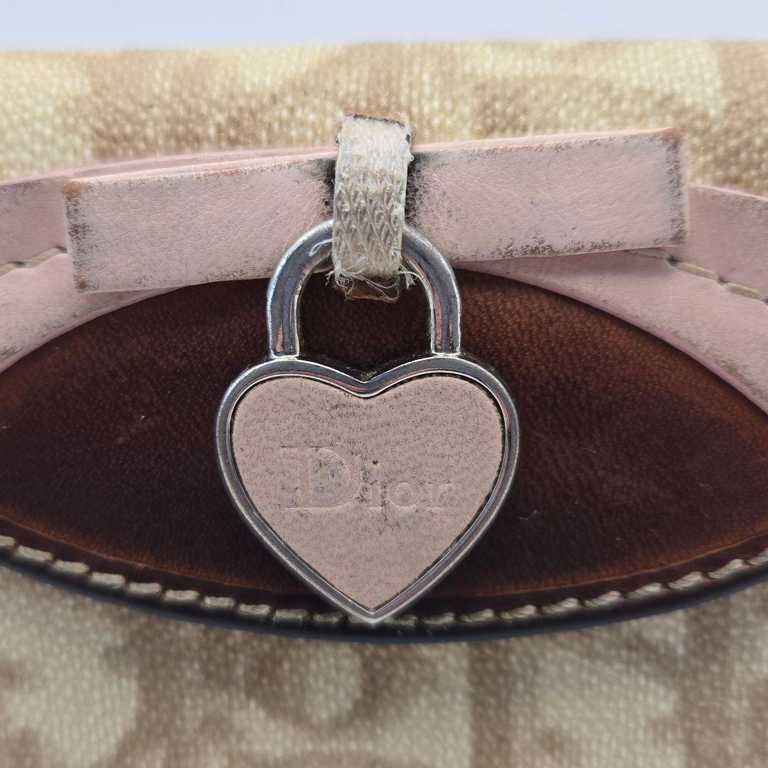 【美品】Dior 折り財布　トロッター　ハート　ロゴ金具　入手困難　レア　希少