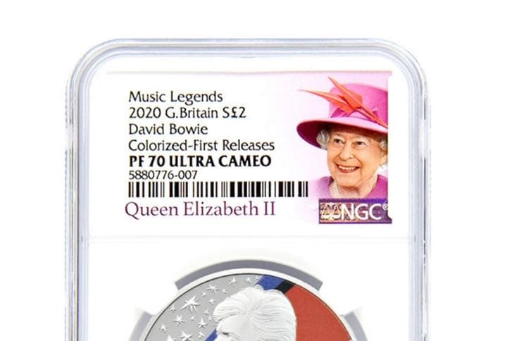 【超最高鑑定】2020年 デヴィッド ボウイ 銀貨 デビッド  イギリス