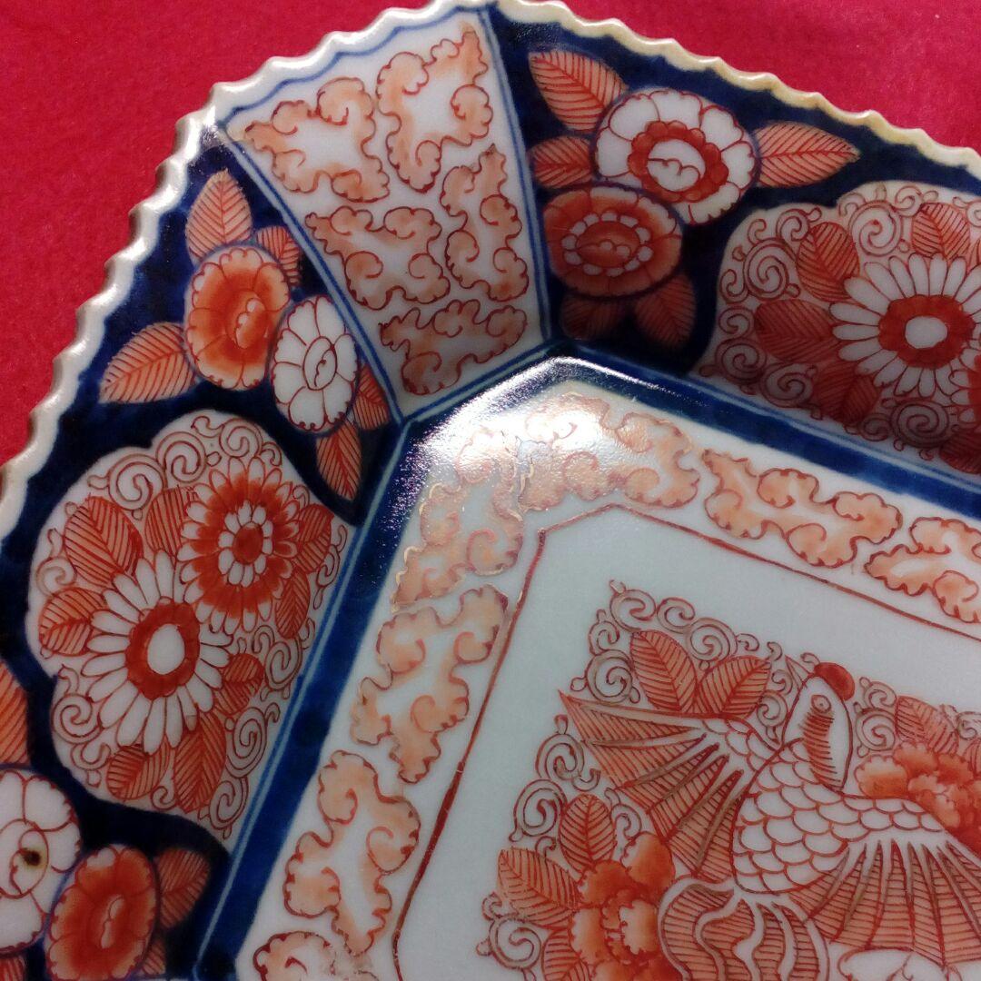 稀少レア祥端製アンティーク古陶磁器四方変形長方皿当時物２３✕１９．５サイズ美品