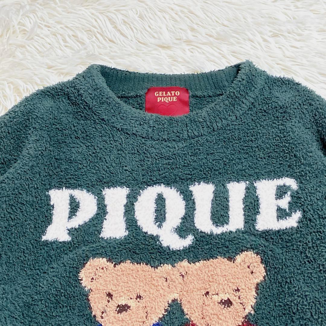 ジェラートピケ　gelato pique クマ刺繍ルームウェアセット　パジャマ