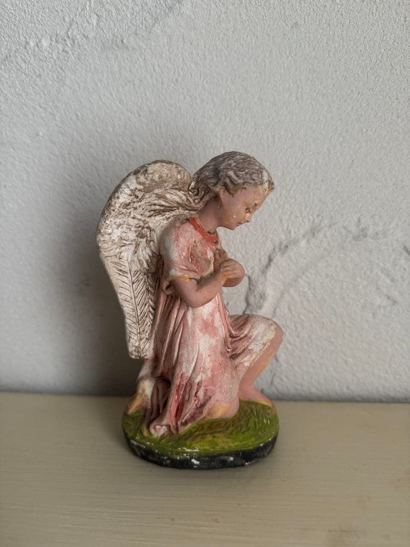 値下げ⭐︎アンティーク　祈りの天使の像　石膏