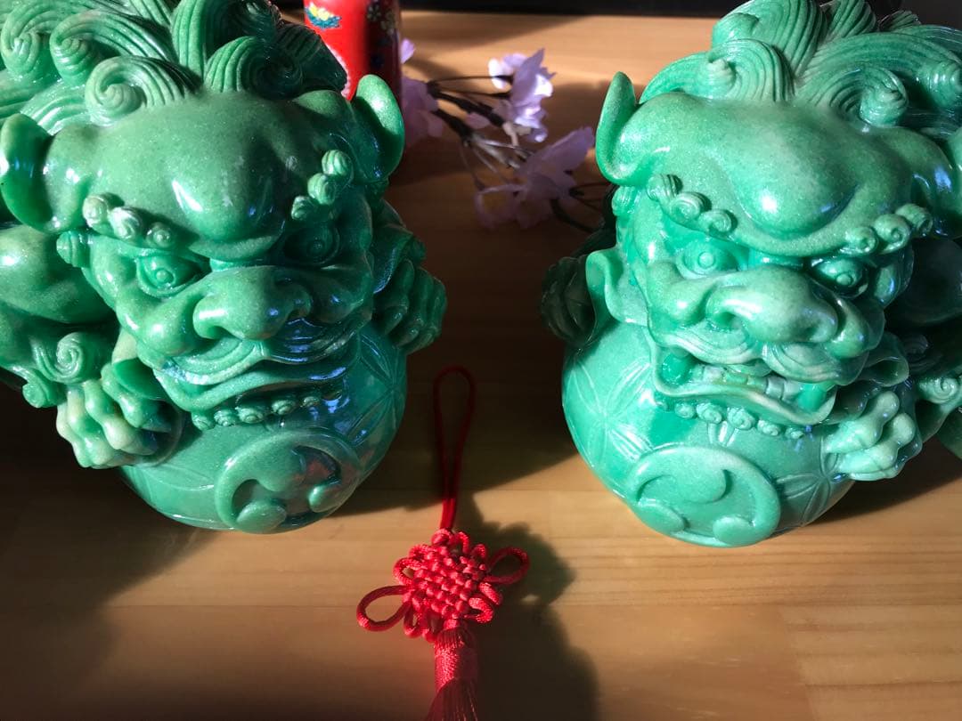 大サイズ　運気上昇！縁起物！沖縄夫婦獅子