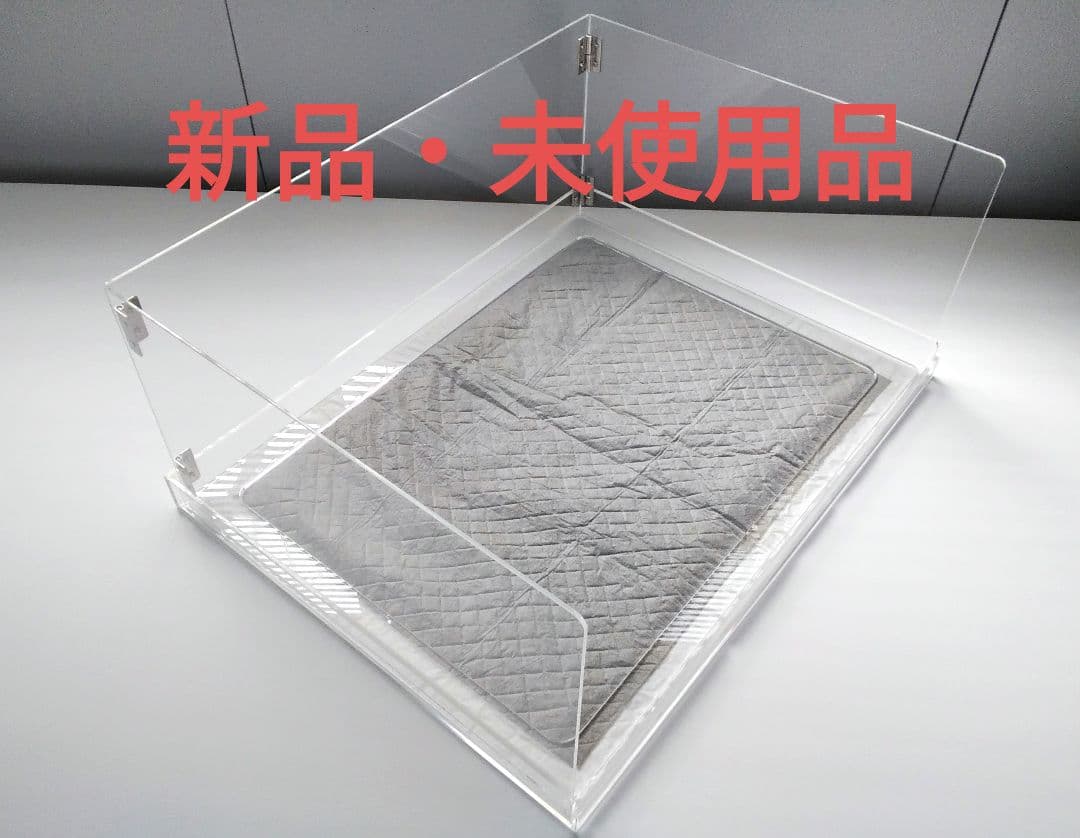 ペットアクリルトイレトレー DAIHUKUtype(ｗ)ワイド ※飛散ガード付き