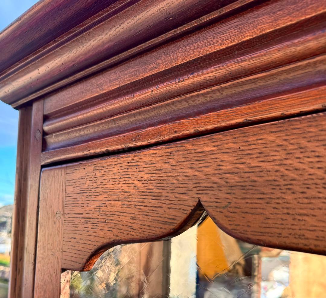 フランダースの家具屋さん オーク無垢 スリムキャビネット 飾り棚 幅73cm