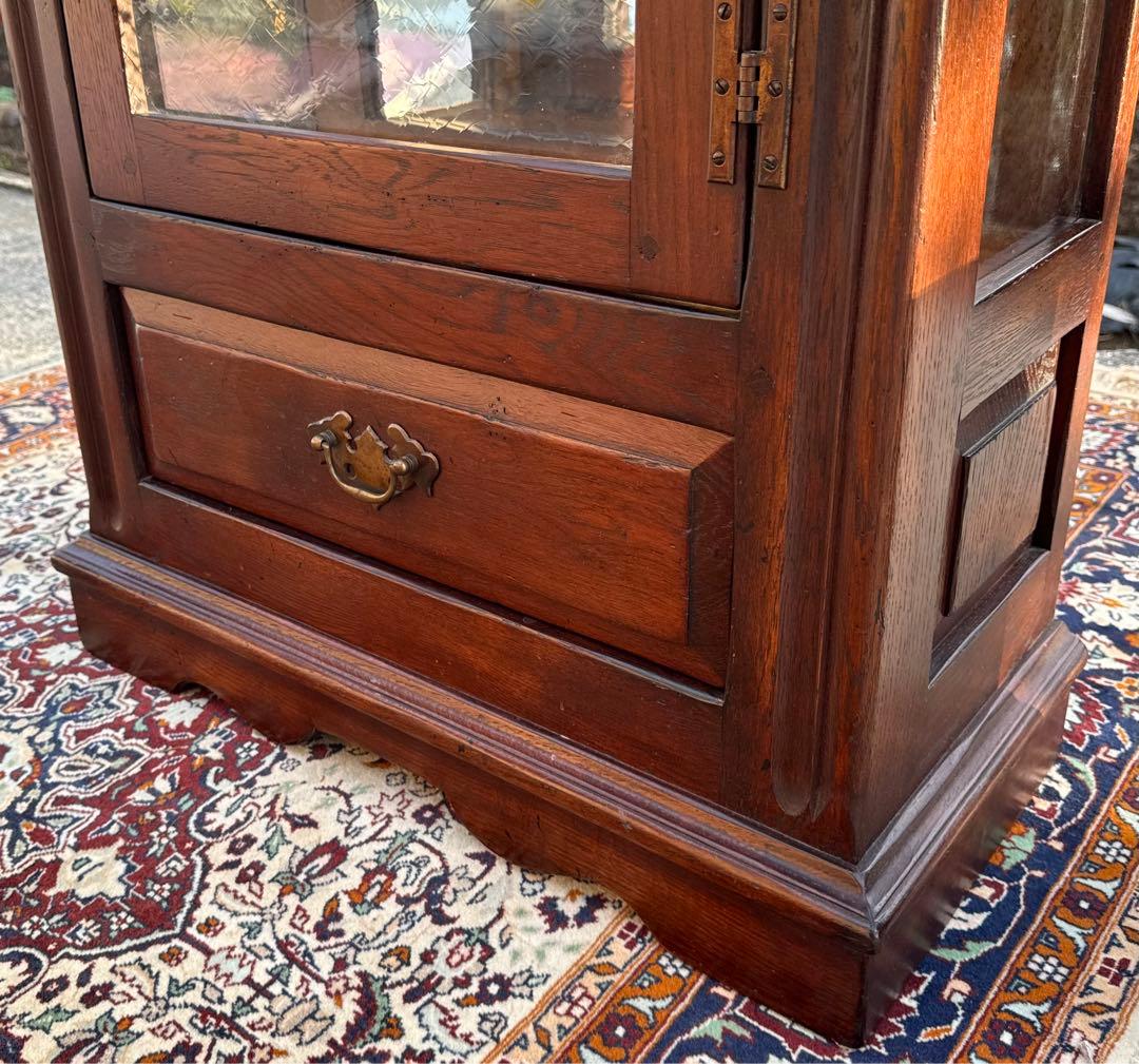 フランダースの家具屋さん オーク無垢 スリムキャビネット 飾り棚 幅73cm