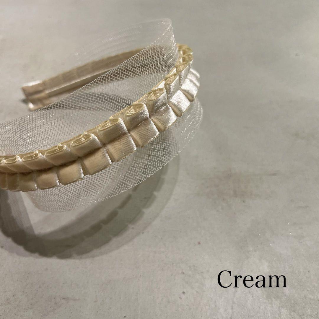 【millinery mino】Frill ribbon Headband