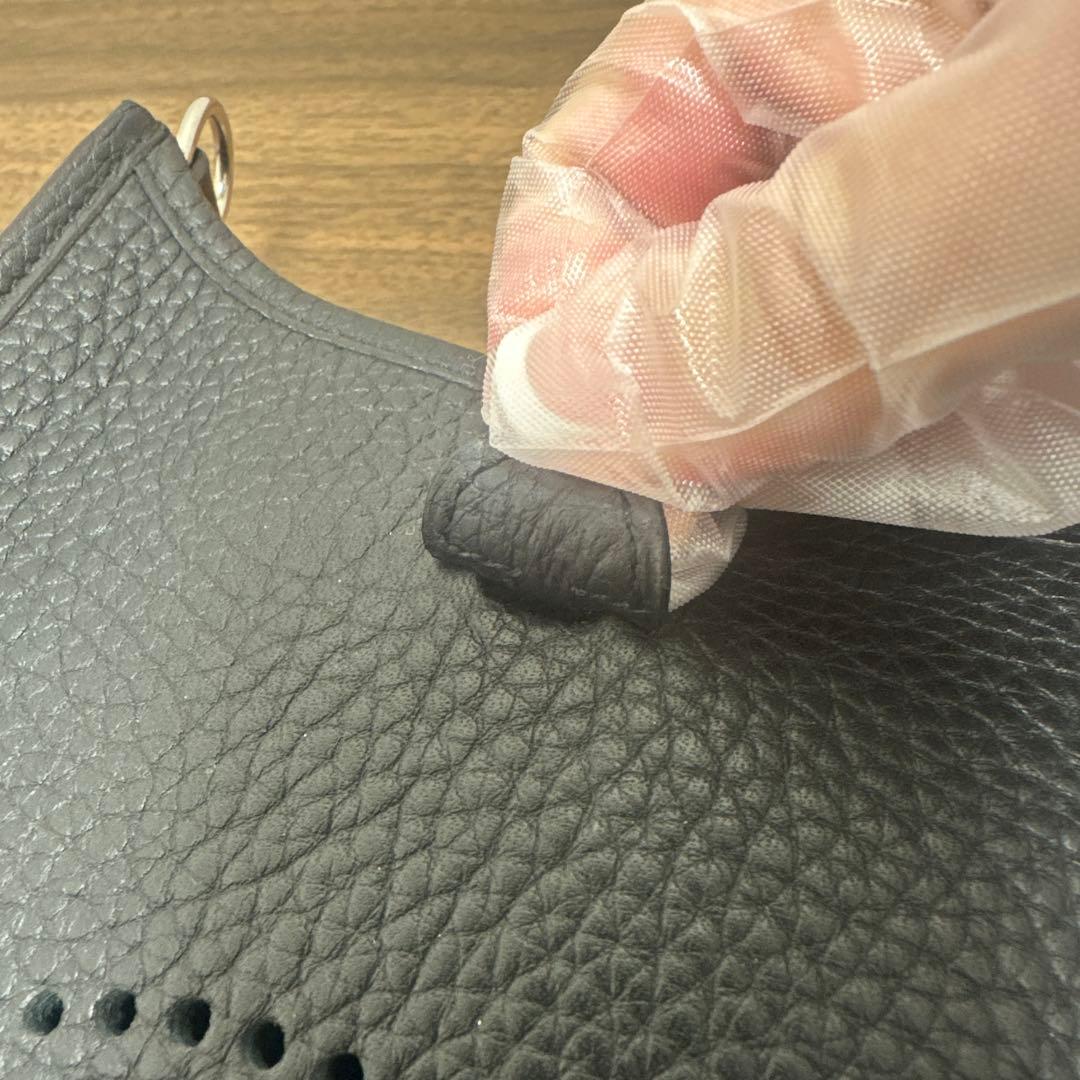HERMES エルメス エブリンTPM 黒 ブラック シルバー金具