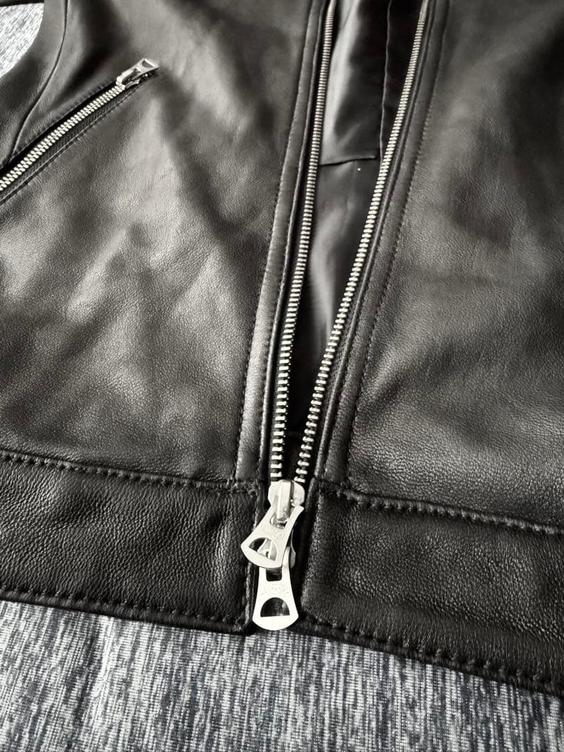 フリークスストア シングルライダースジャケットゴートレザーM 山羊 黒