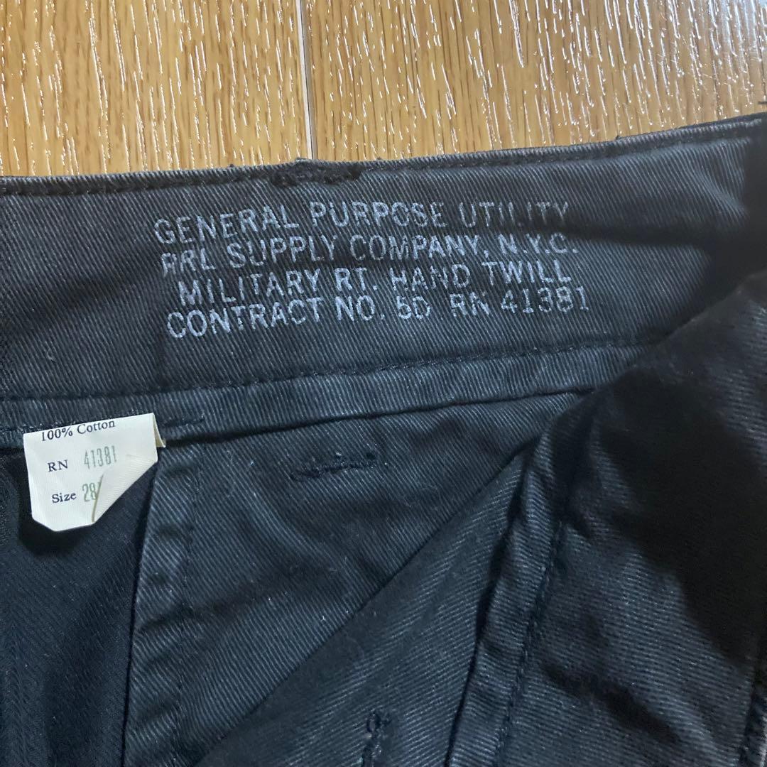 ラルフローレン RRL オフィサーズチノ ブラック チノパン