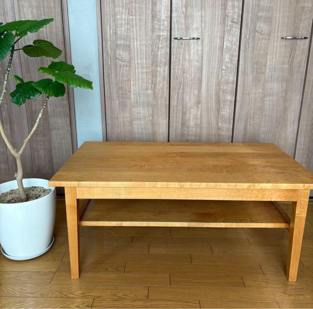 ふ*3様 北の住まい設計社　センターテーブル　ローテーブル　無垢　メイプル