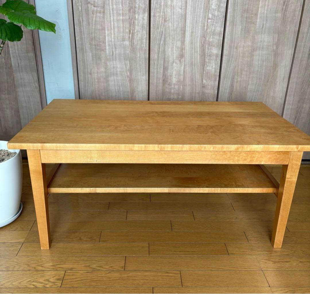 ふ*3様 北の住まい設計社　センターテーブル　ローテーブル　無垢　メイプル