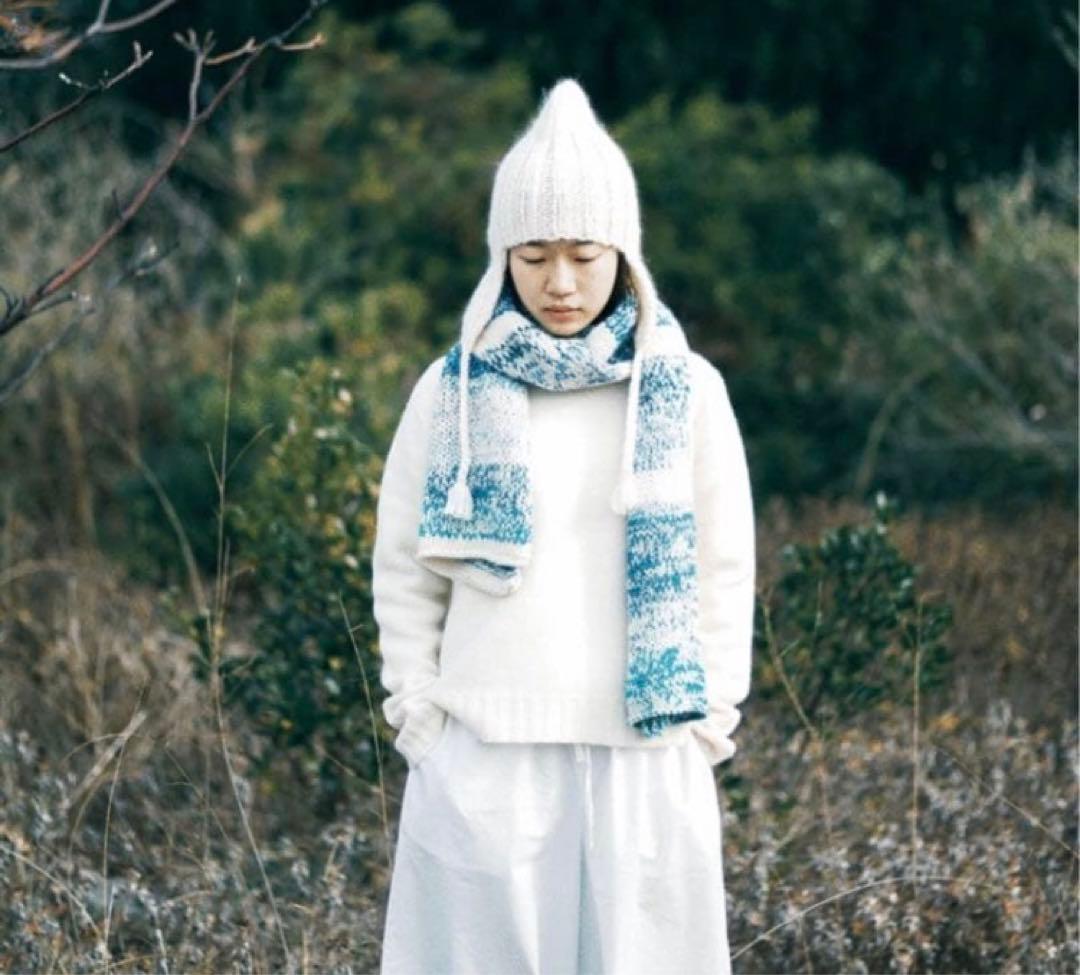 11月末までの販売　eleven2nd ニット帽　ウールモヘア　ホワイト