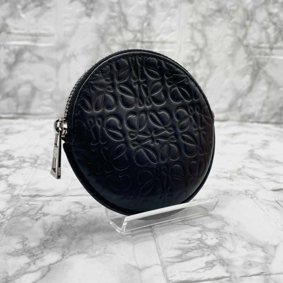 極美品✨LOEWE ケース クッキー リピートアナグラム レザー ブラック