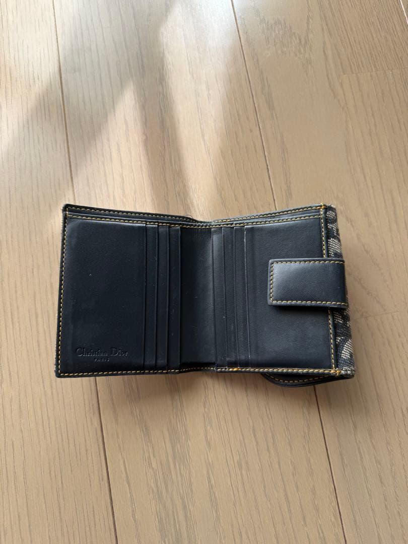 Dior 二つ折り財布 モノグラム柄 グレー系　正規